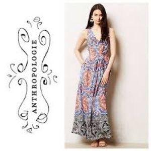 Maeve medallion cut anthropologie maxi dress